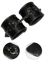 Black Padded Leather Restraint Cuffs